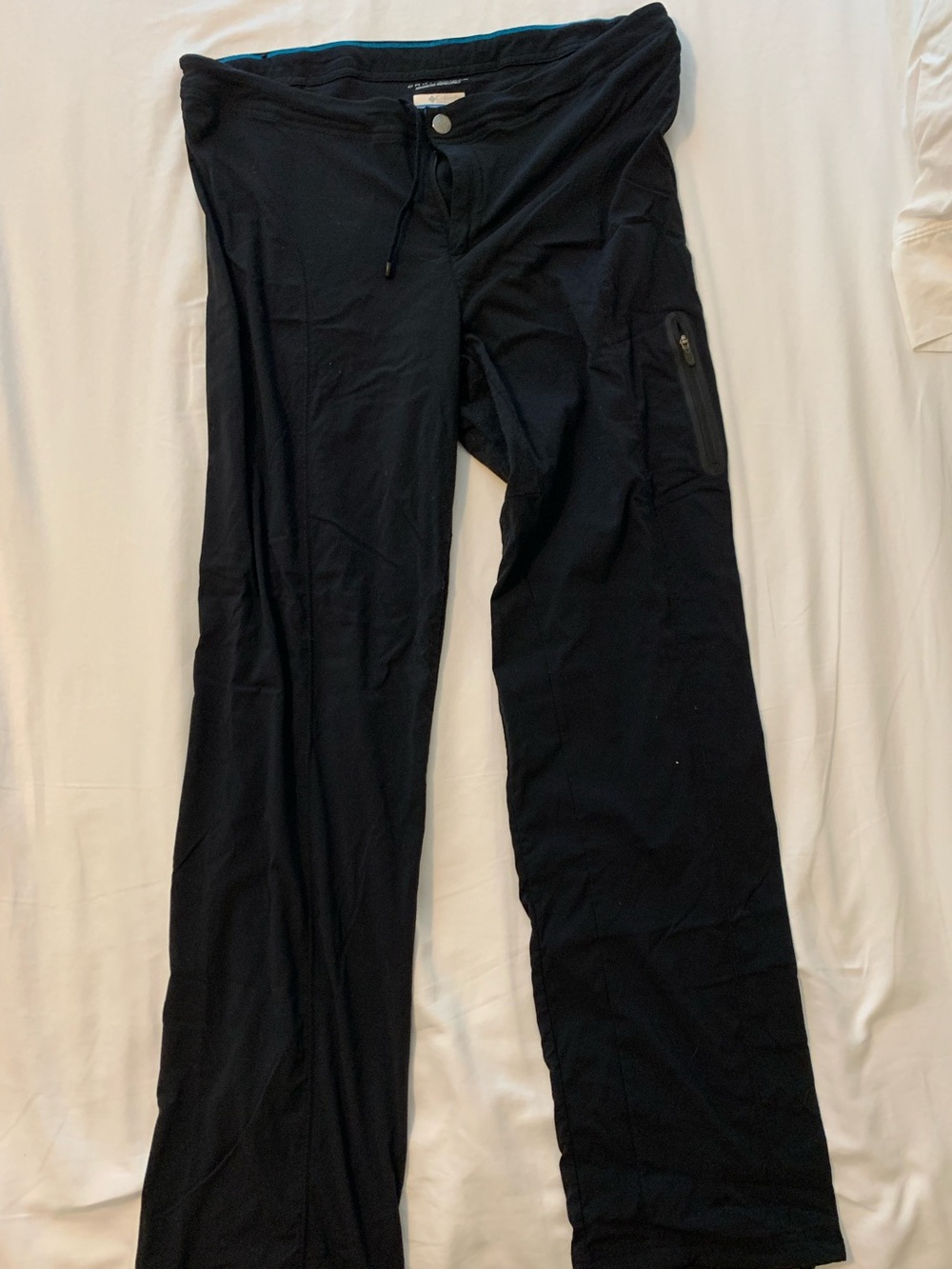Woman’s Black Drawstring and Button Hiking Pants— Columbia brand